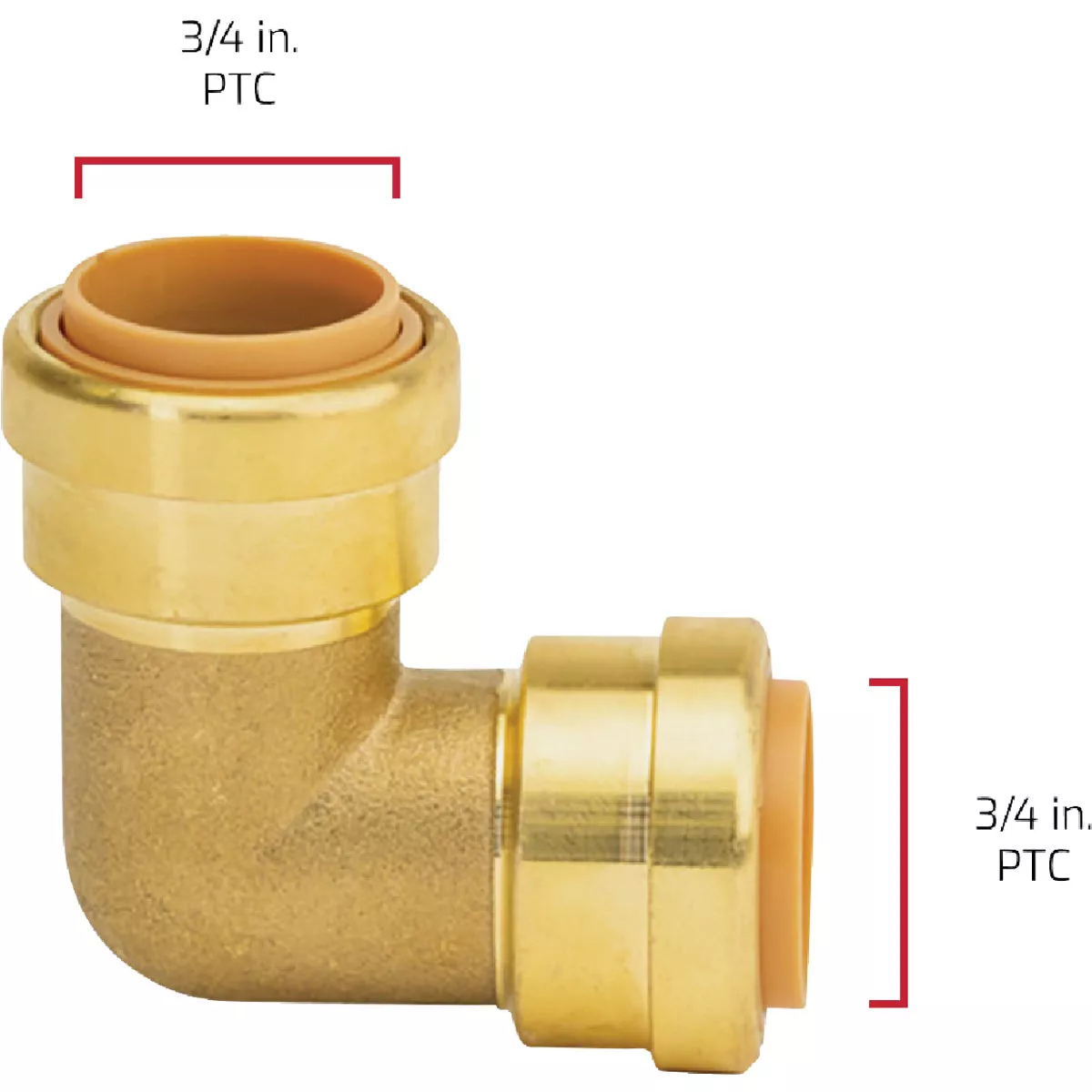 QuickFitting 3/4 In. x 3/4 In. Push-to-Connect Brass 90 Deg Elbow - photo 4