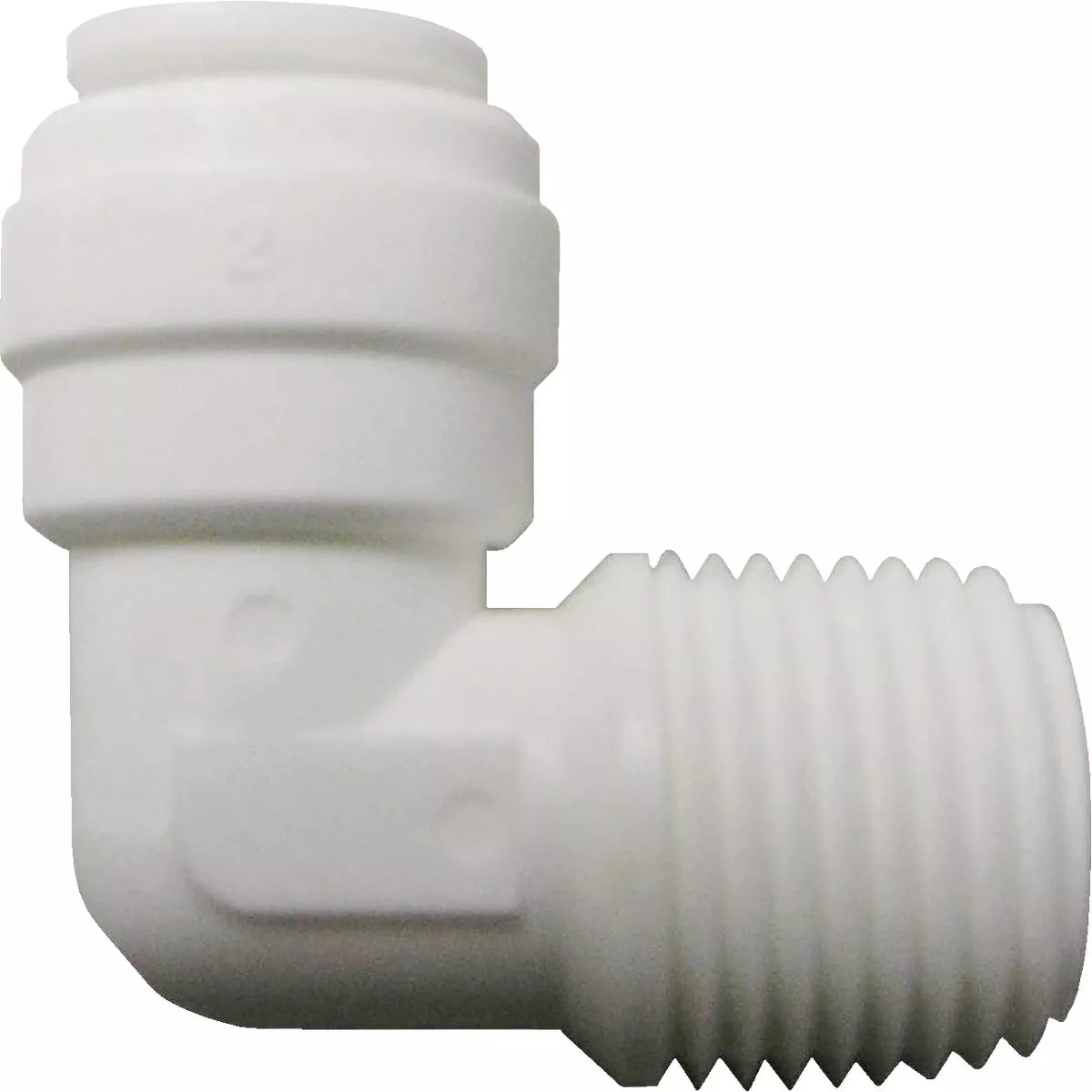 Watts Aqualock 1/4 In. OD x 1/4 In. MNPT 90 Deg. Push-to-Connect Plastic Elbow (1/4 Bend)