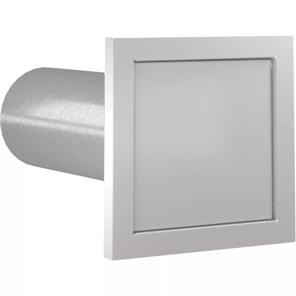 Imperial 4 In. White Galvanized Steel Dryer Wall Vent Cap