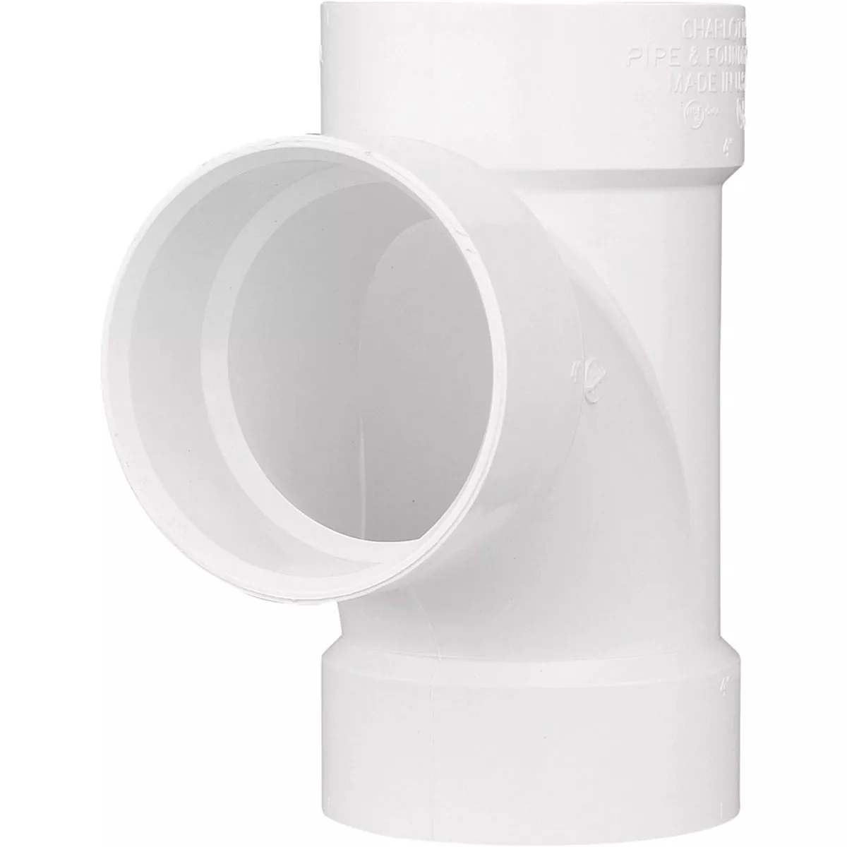 Charlotte Pipe 6 In. Schedule 40 Sanitary PVC Tee