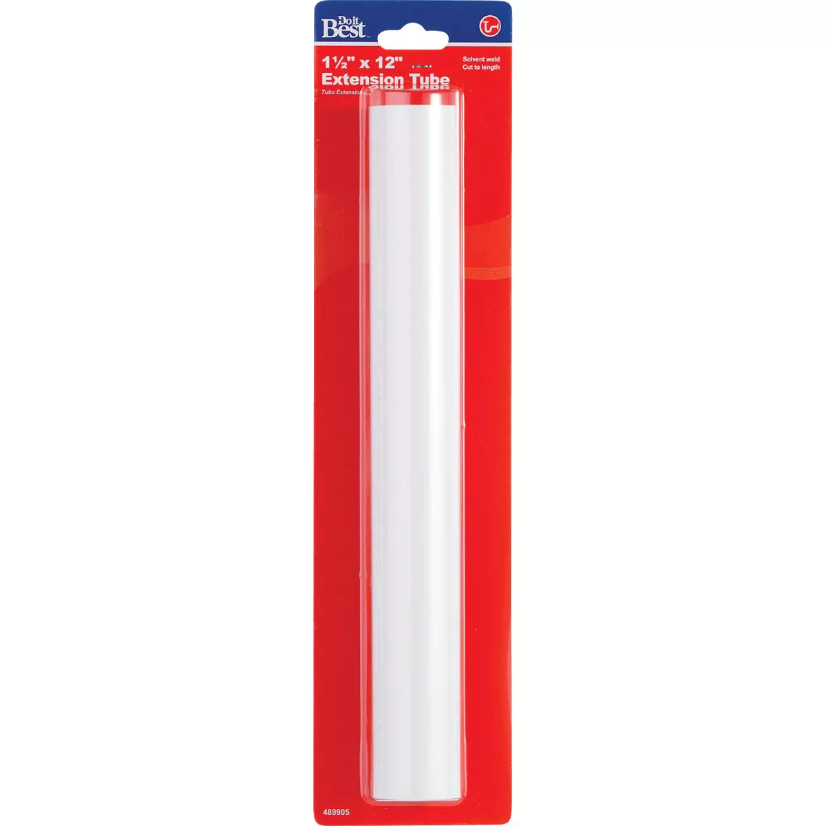 Do it Best 1-1/2 In. x 12 In. White Plastic Extension Tube