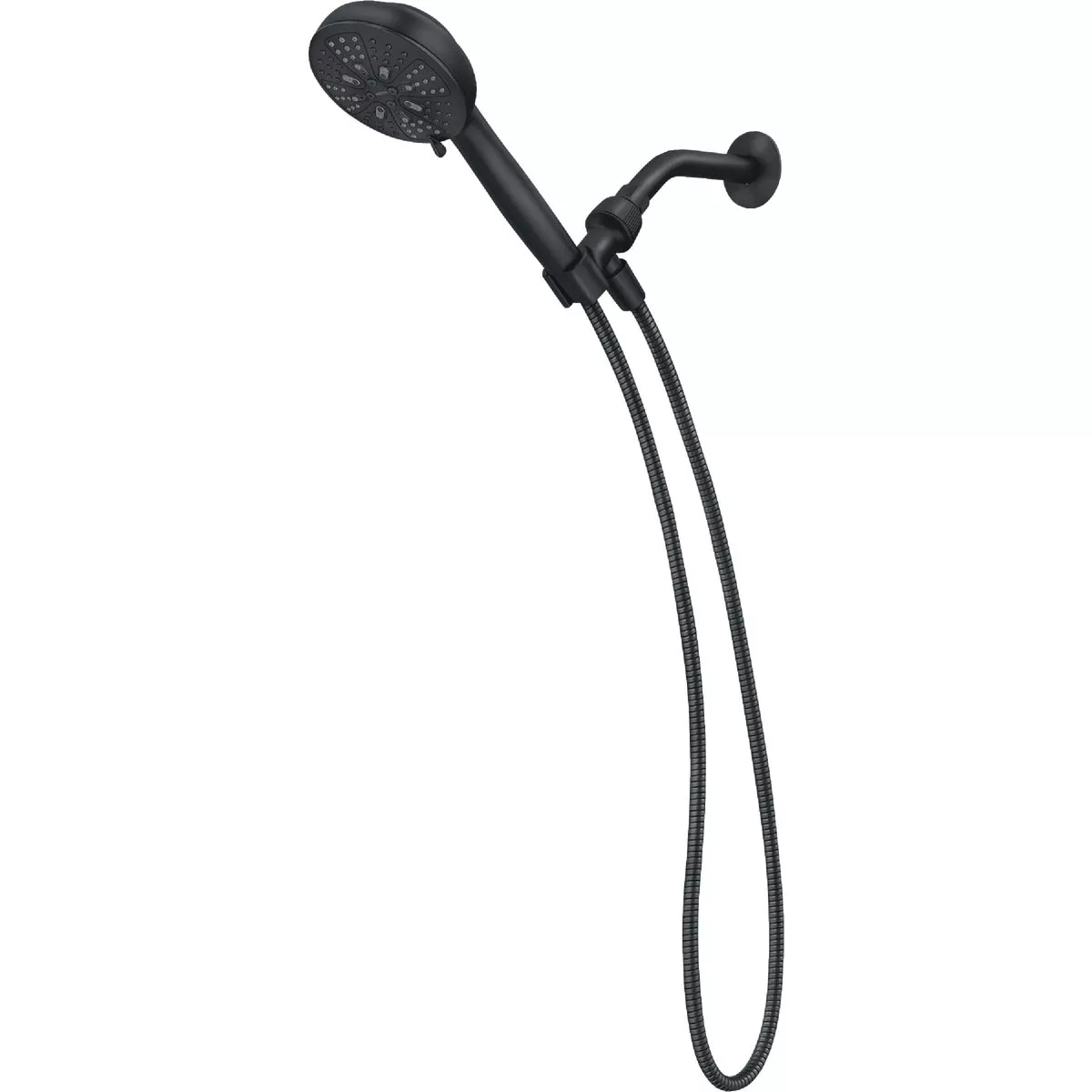 Moen Hydro Energetix 7-Spray Wall Mount Handheld Shower Head, Matte Black