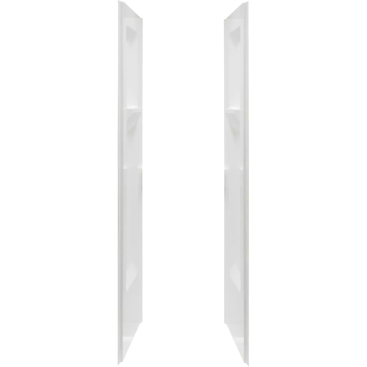 Mustee Durawall Model 700 2-Piece 48 In. W x 34 In. D Side Shower Wall Set in White