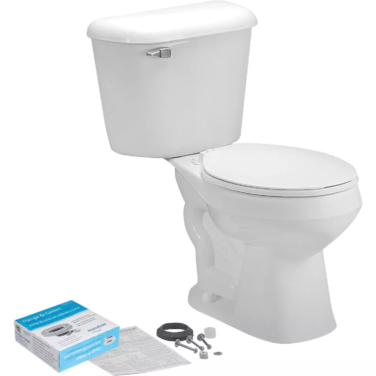 Mansfield Pro-Fit 1 White Round Bowl 1.6 GPF Complete Toilet - photo 3