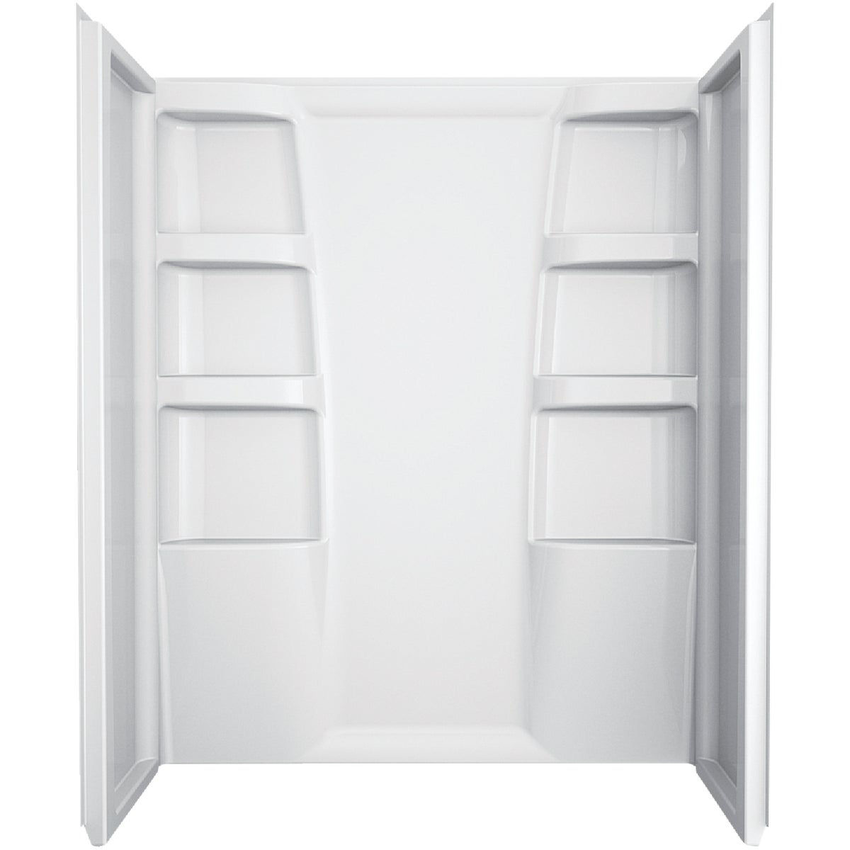 Delta Hycroft 60 In. x 30 In. Shower Wall Set in White (3Piece) Do