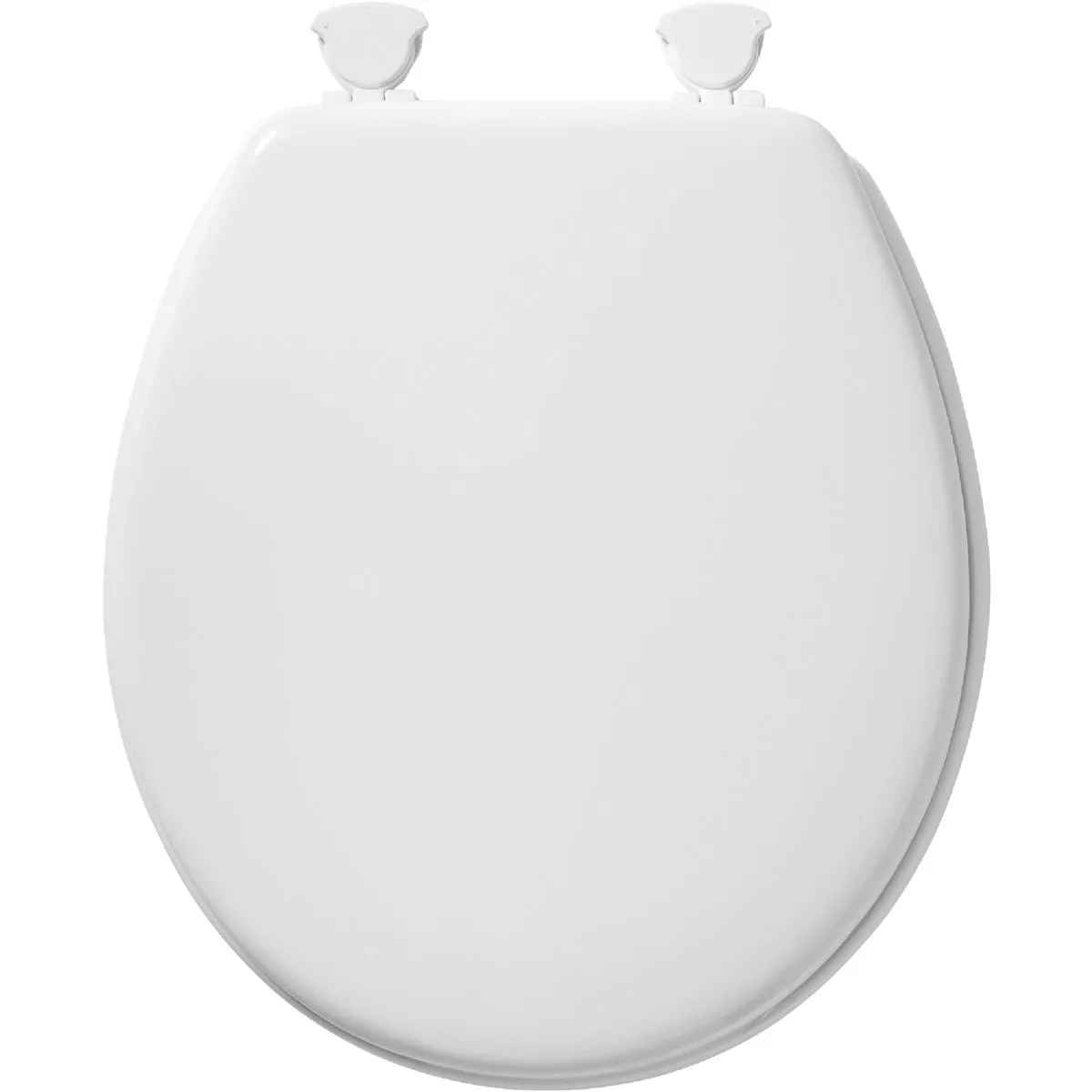 Mayfair Round Closed Front White Wood Toilet Seat with Easy Clean & Change Hinges - photo 2