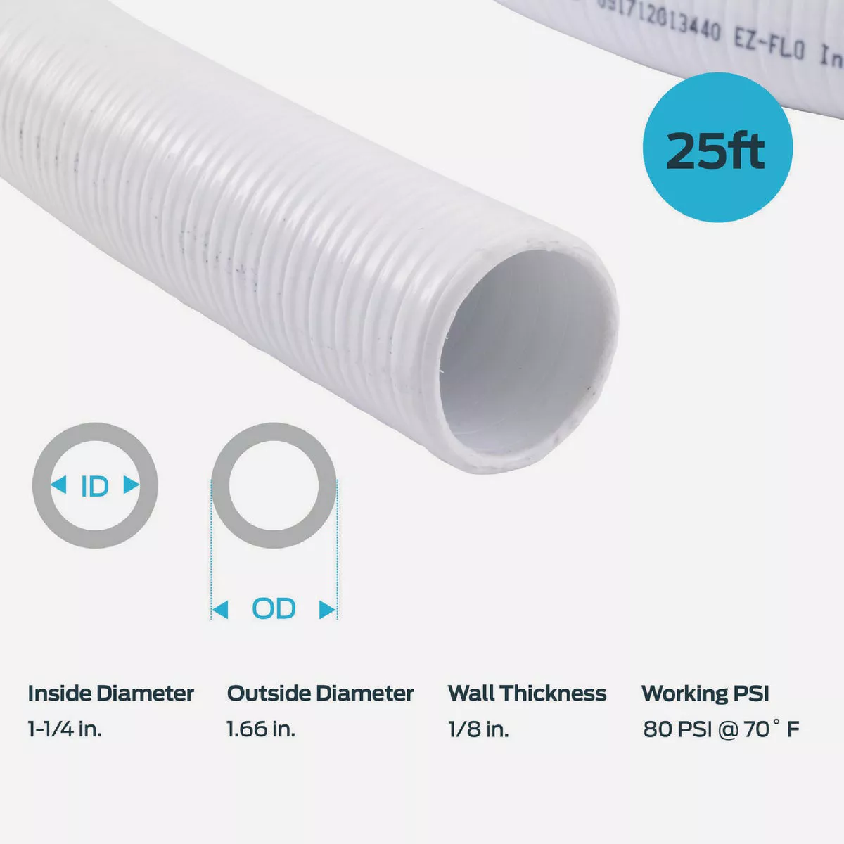 Eastman EZ-Flo 25 Ft. Flexible PVC Spa Hose 1-1/4 In. ID Bulk Spool - photo 3