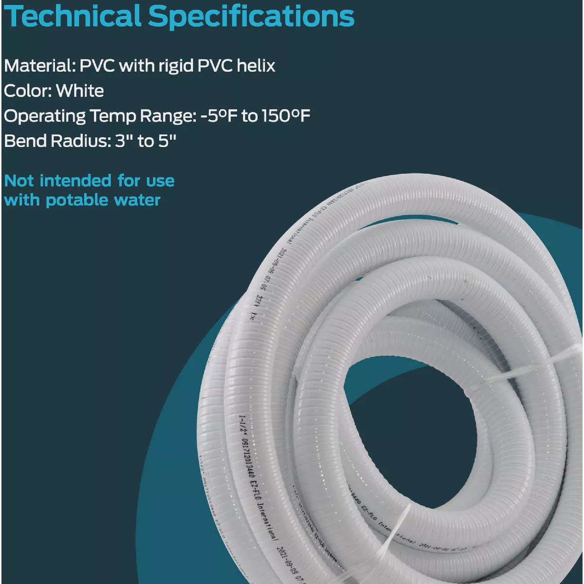 Eastman EZ-Flo 25 Ft. Flexible PVC Spa Hose 1-1/4 In. ID Bulk Spool - photo 5
