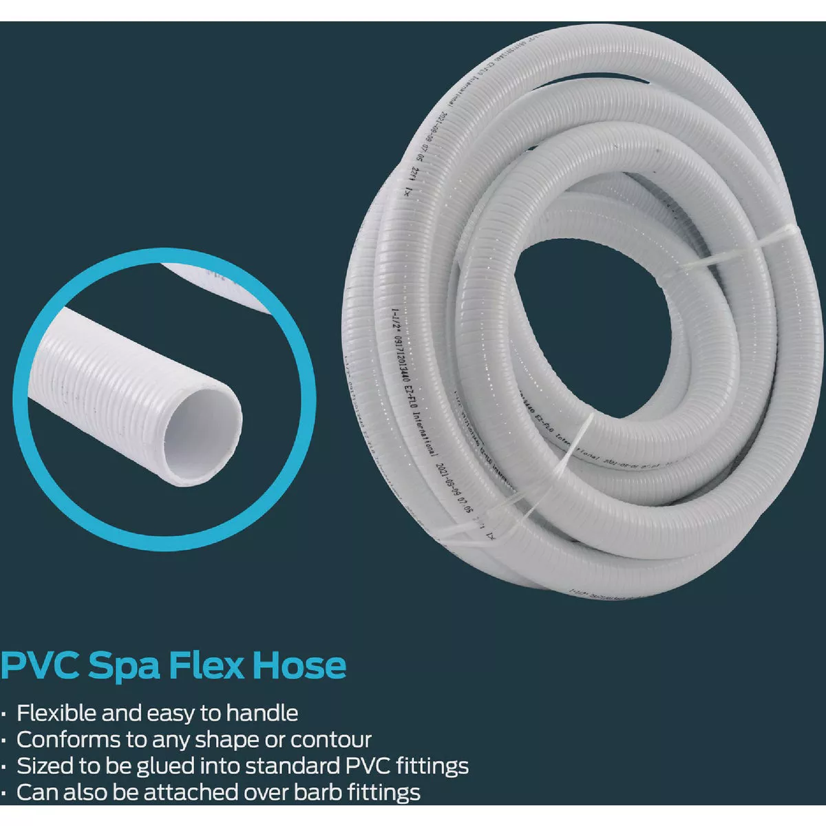 Eastman EZ-Flo 25 Ft. Flexible PVC Spa Hose 1-1/4 In. ID Bulk Spool - photo 2