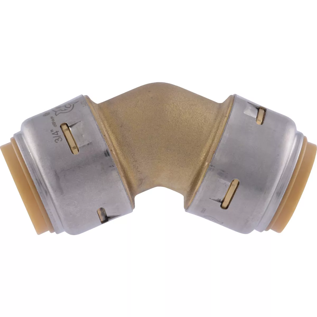 SharkBite 3/4 In. x 3/4 In. 45 Deg. Push-to-Connect Brass Elbow (1/8 Bend) - photo 3