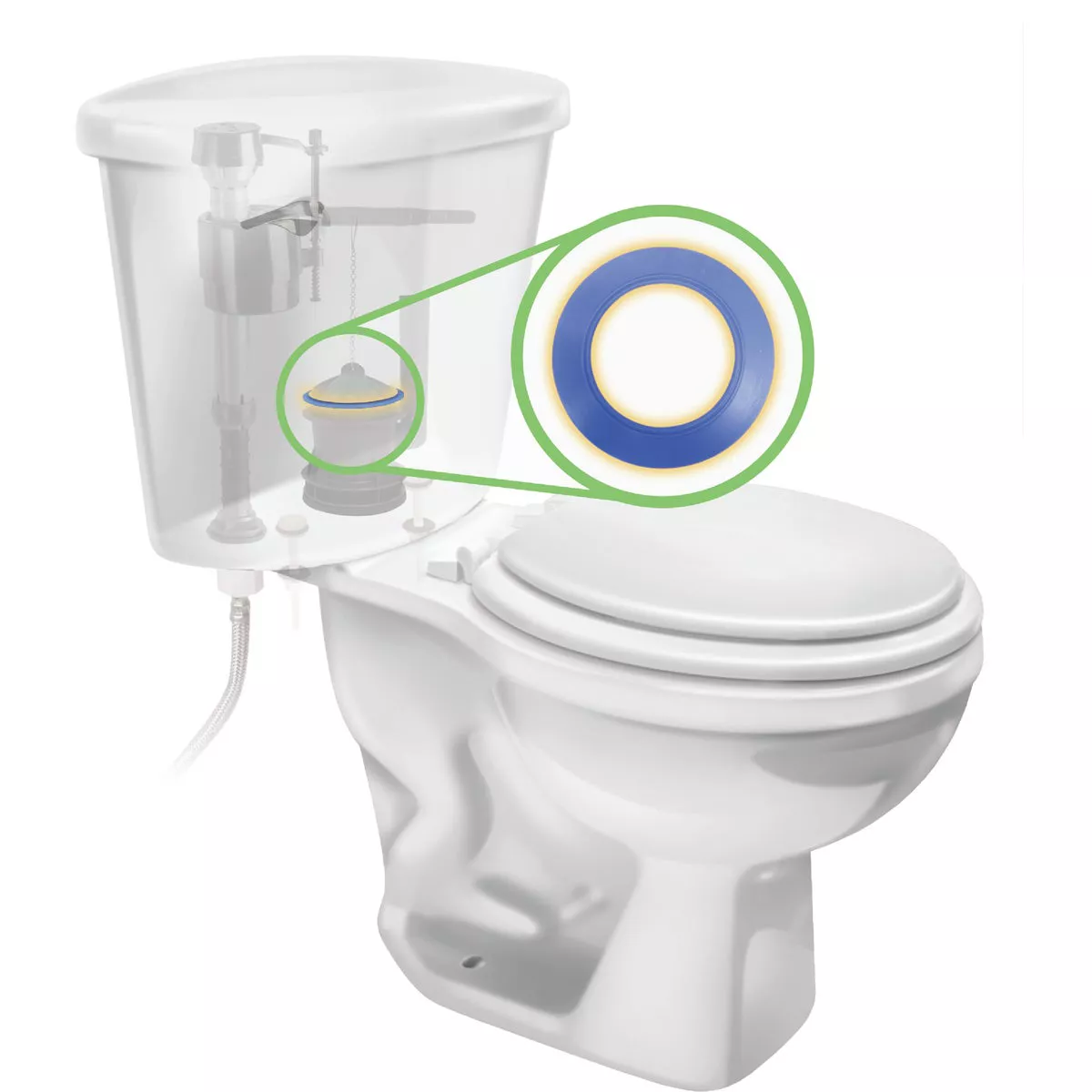 Fluidmaster Replacement Flush Valve Seal for American Standard & Eljer - photo 3