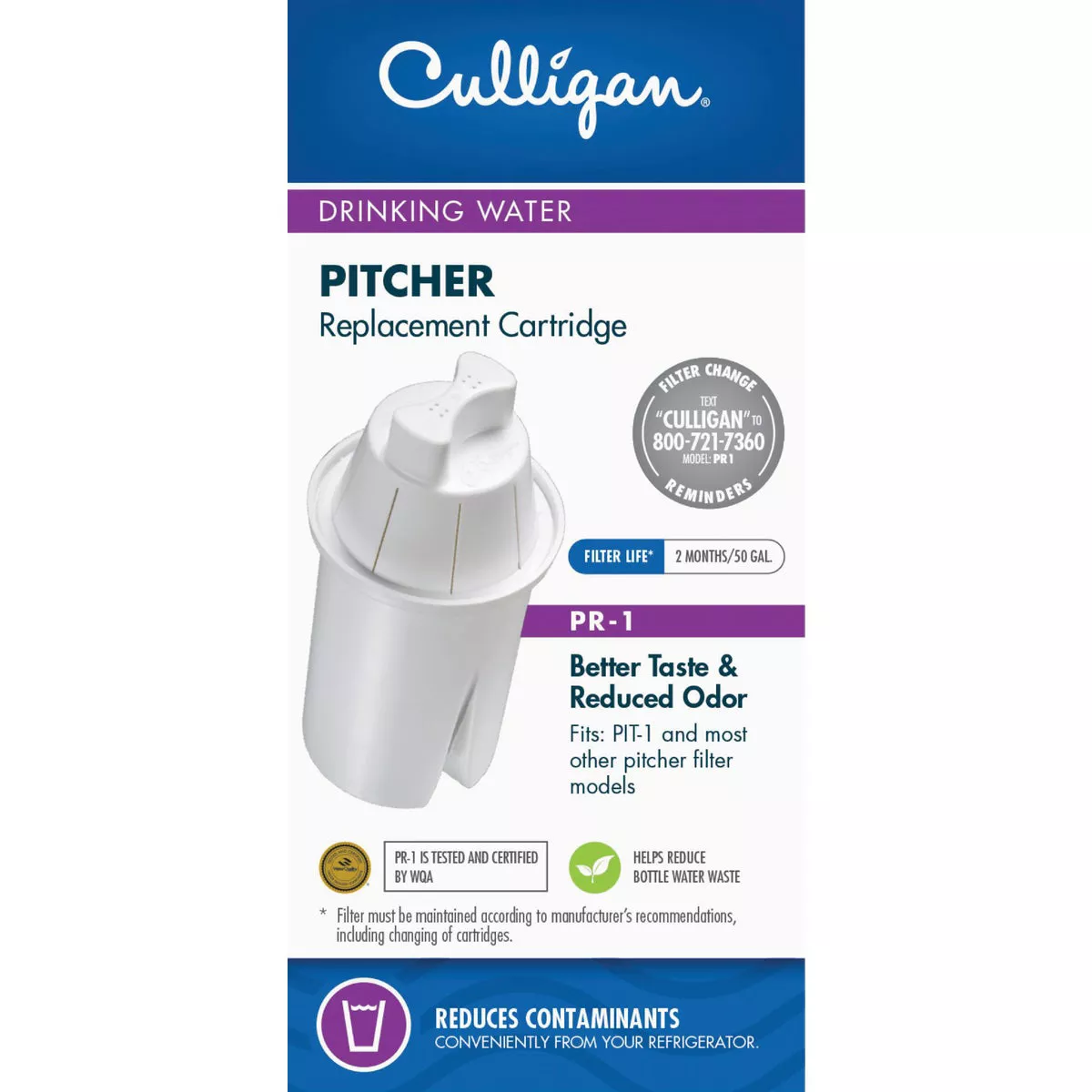 PR Culligan Pitcher Replacement Water Filter Cartridge - photo 2
