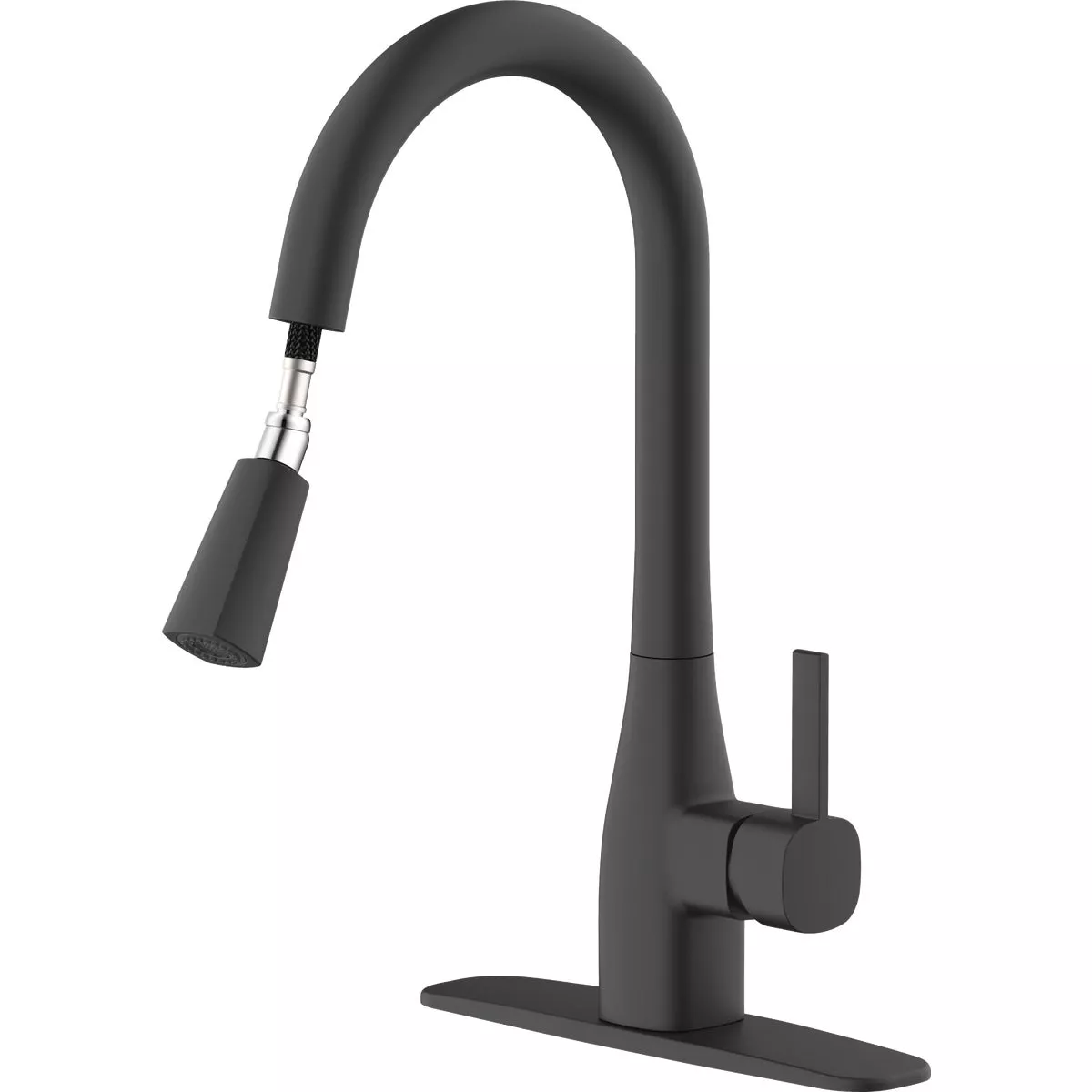 Home Impressions 1-Handle Pull-Down Kitchen Faucet, Matte Black - photo 2