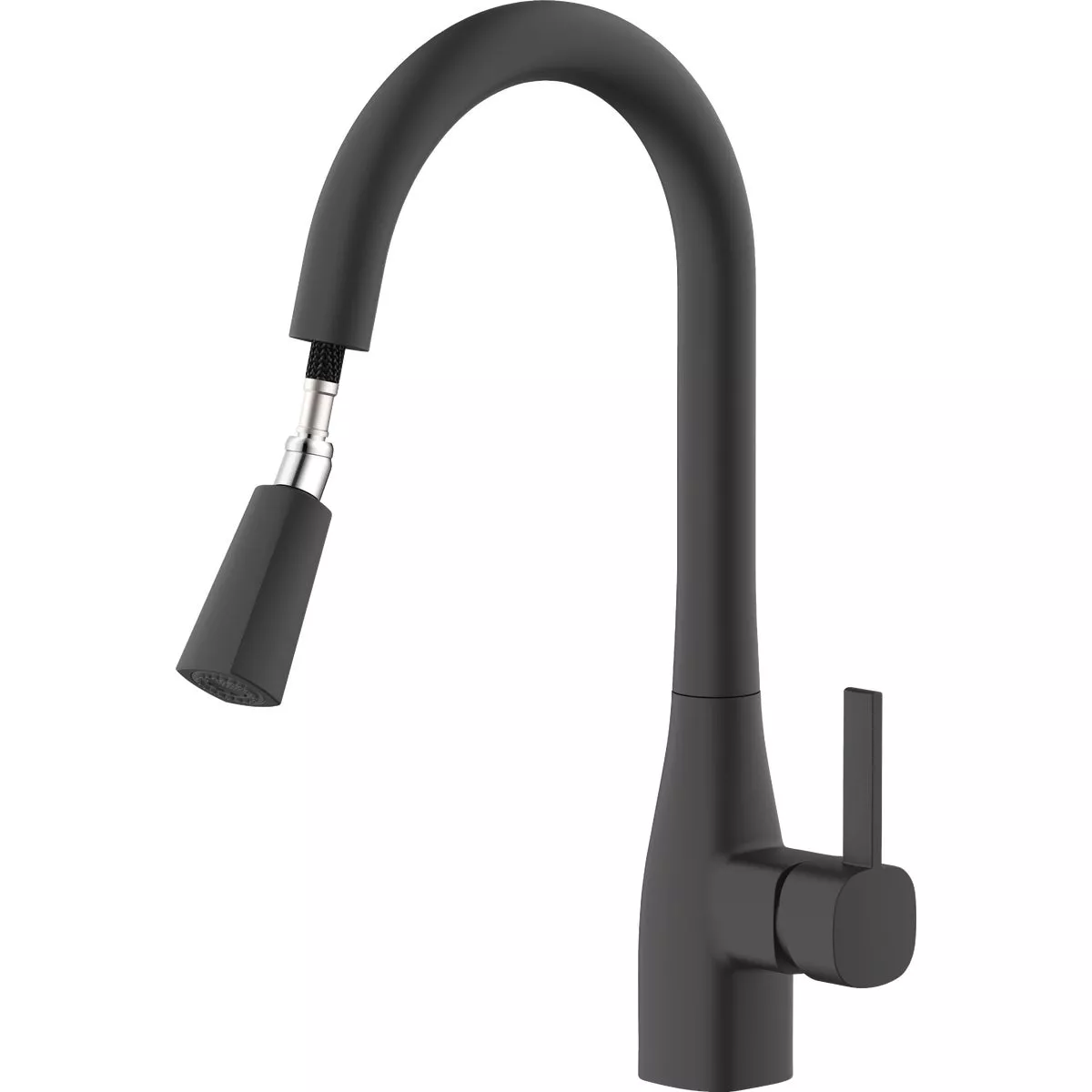 Home Impressions 1-Handle Pull-Down Kitchen Faucet, Matte Black - photo 4