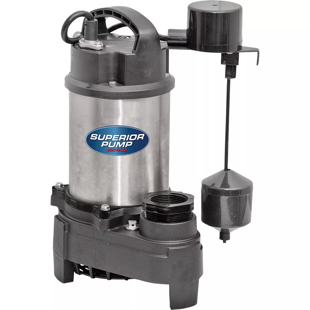 Superior Pump 3/4 HP Stainless Steel/Cast Iron Submersible Sump Pump with Vertical Float Switch