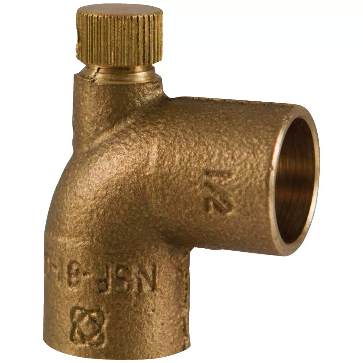 NIBCO 1/2 In. CxC 90 Deg. Copper Drain Elbow with Cap (1/4 Bend)