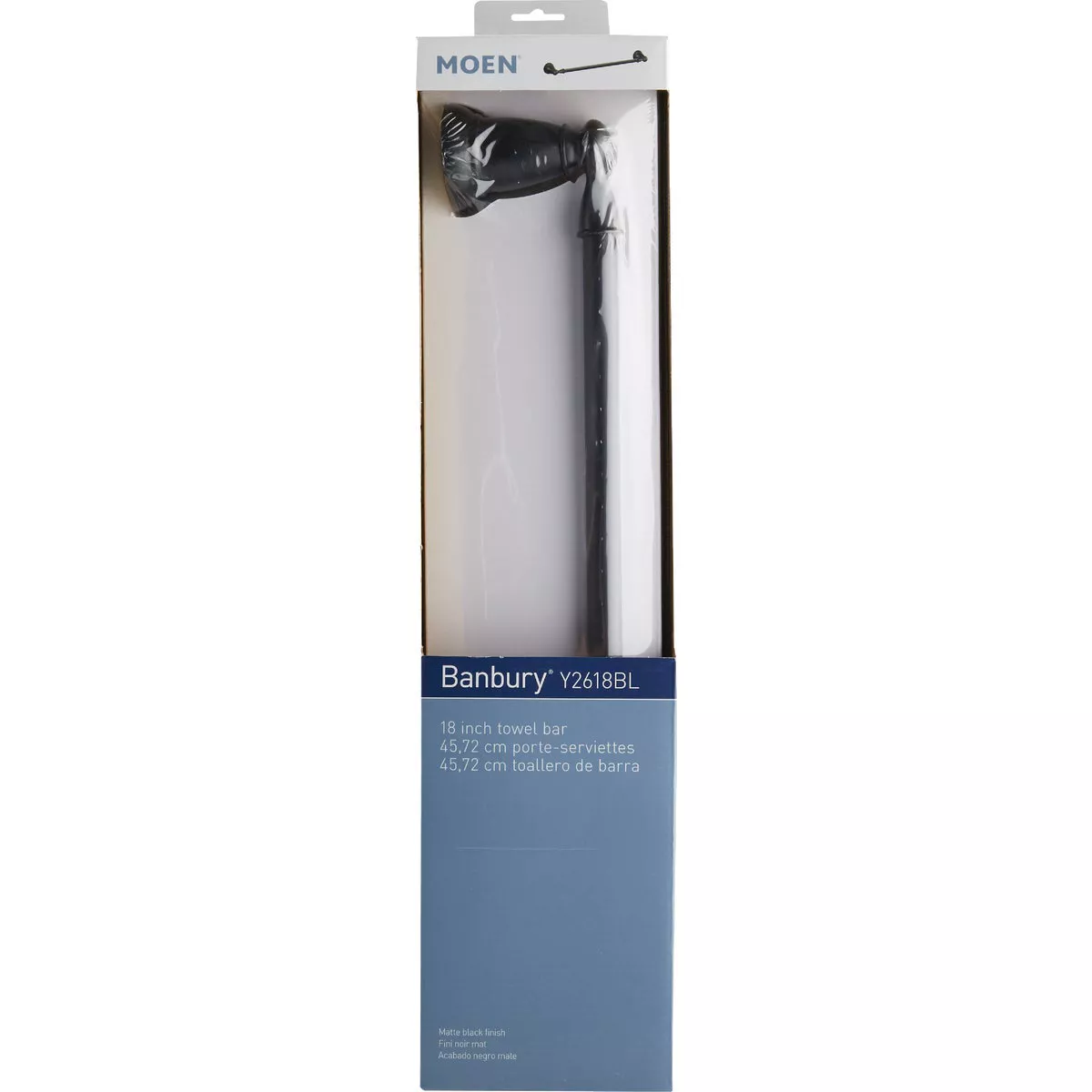 Moen Banbury 18 In. Towel Bar, Matte Black - photo 2