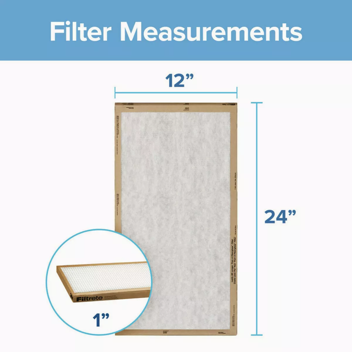 Filtrete 12 In. x 24 In. x 1 In. Basic MPR Flat Panel Furnace Filter, MERV 2 (2-Pack) - photo 2