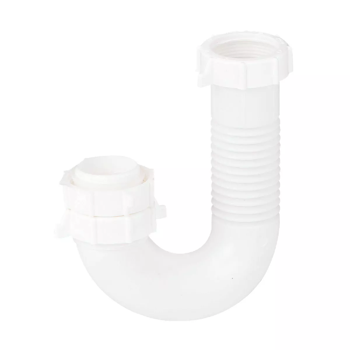Do it Best 1-1/2 In. or 1-1/4 In. x 1-1/2 In. Flexible White Plastic J-Bend, Extendable to 9-1/2 In. - photo 3