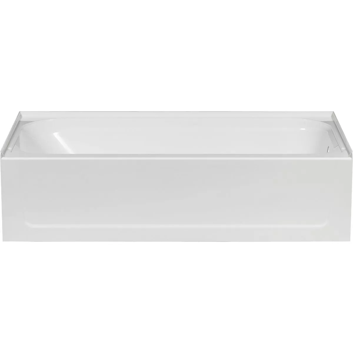 Mustee Topaz 60 In. L x 30 In. W x 16-1/2 In. D Right Drain Bathtub in White