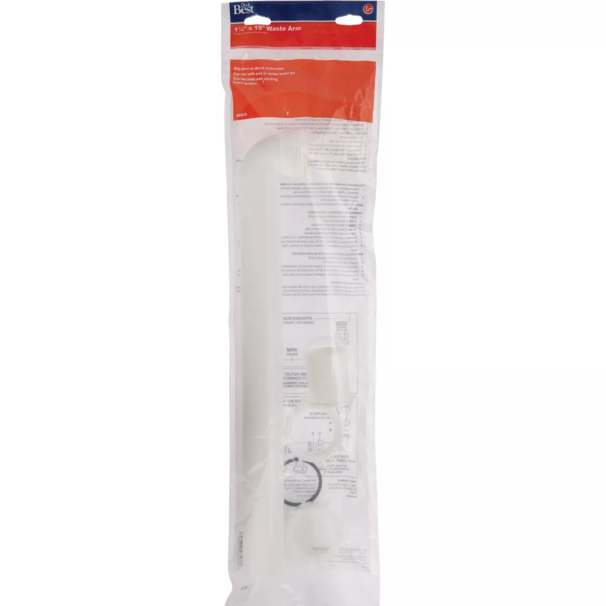 Do it Best 1-1/2 In. x 15 In. White Plastic Waste Arm - photo 2