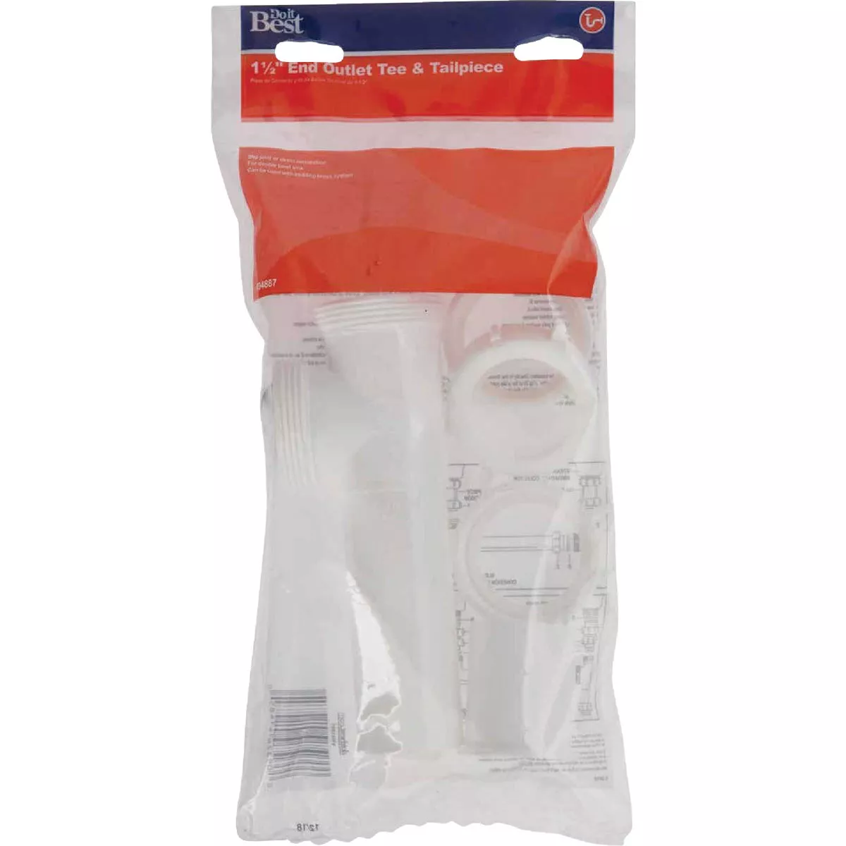 Do it Best 1-1/2 In. White Polypropylene End Outlet Tee - photo 2