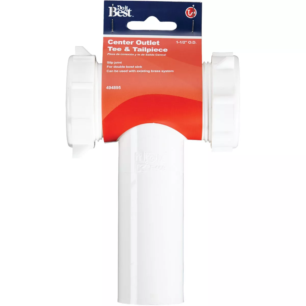 Do it Best 1-1/2 In. White Polypropylene Center Outlet Tee - photo 2