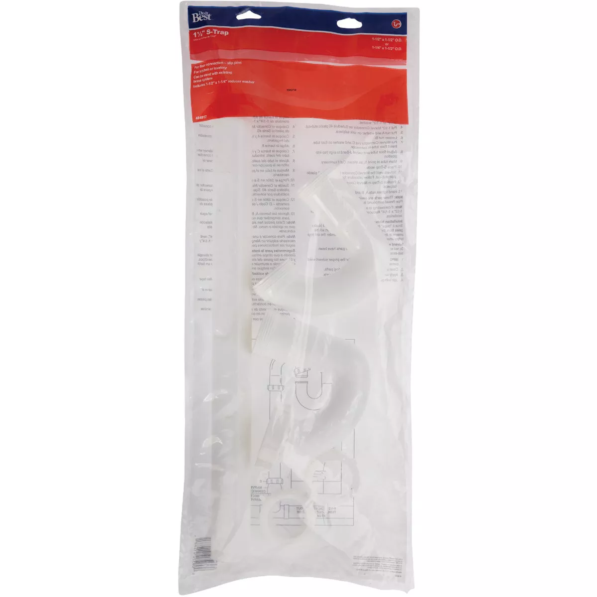 Do it Best 1-1/2 In. or 1-1/4 In. White Plastic S-Trap - photo 2