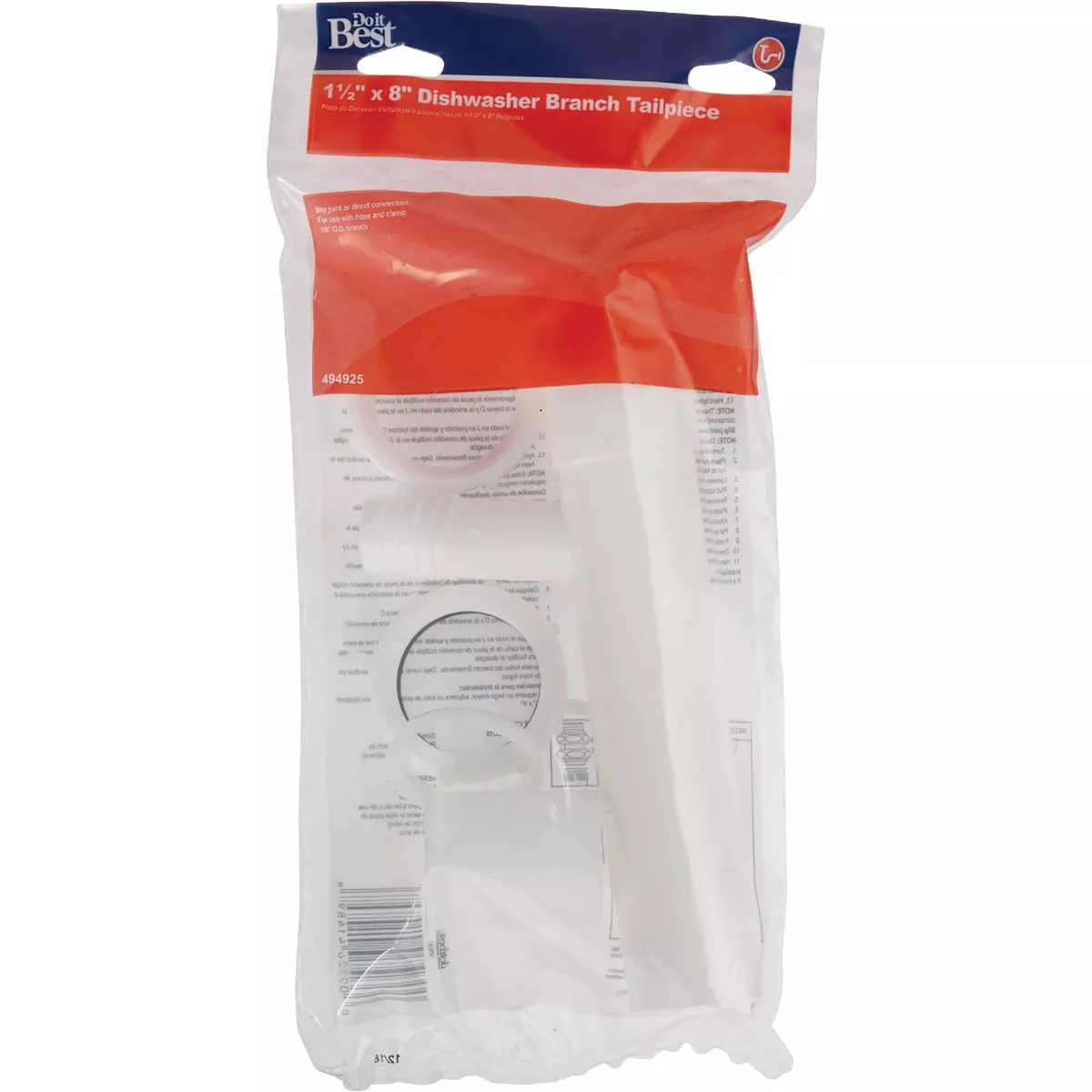 Do it Best 1-1/2 In. x 8 In. Plastic Dishwasher Tailpiece - photo 2