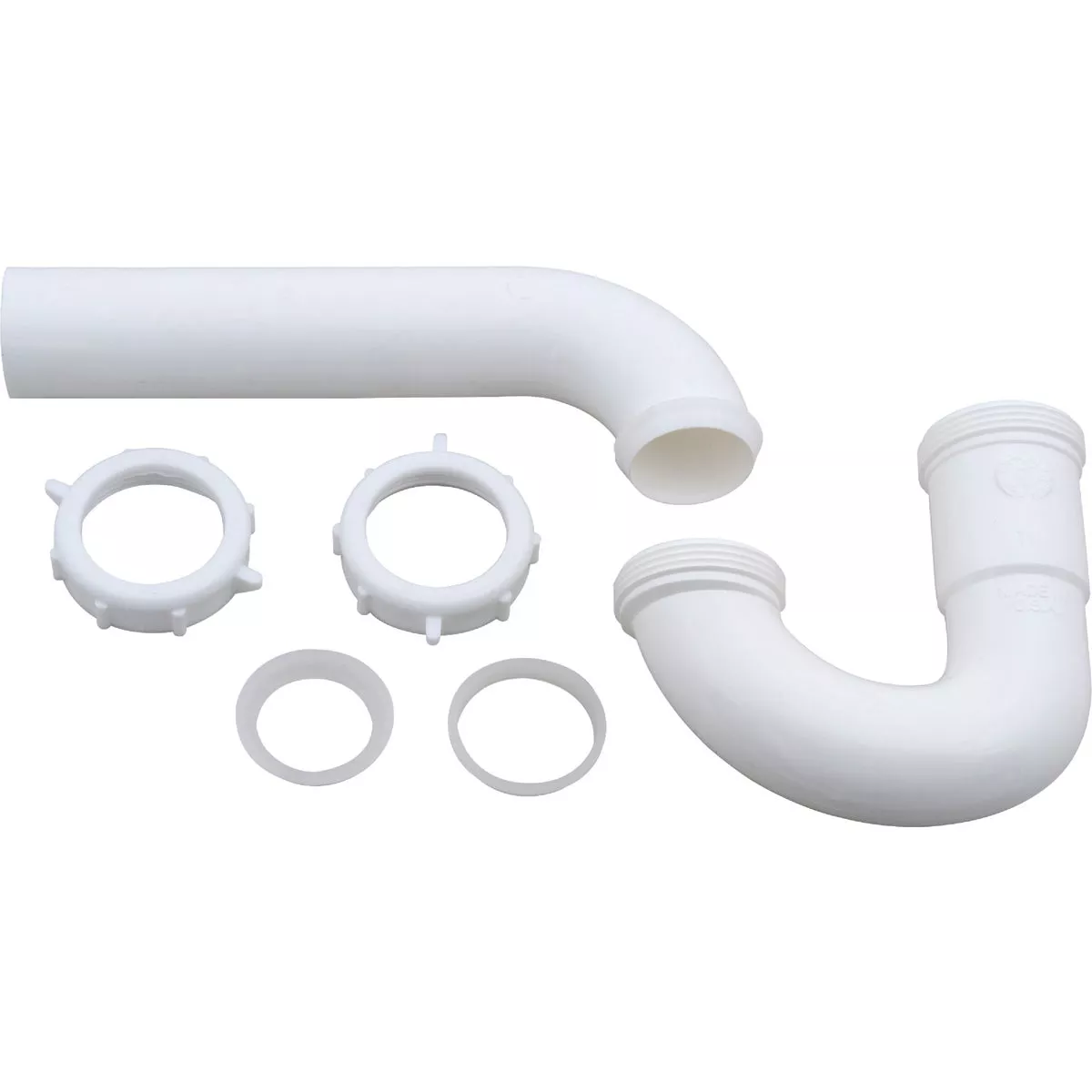 Do it Best 1-1/2 In. to 1-1/4 In. White Plastic P-Trap with Reducer Washer - photo 3