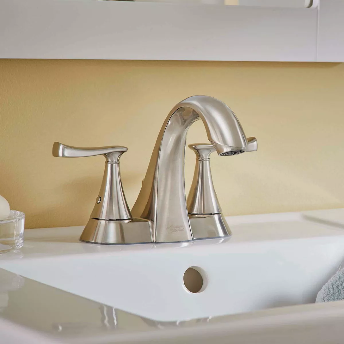 American Standard Chatfield Brushed Nickel 2-Handle Lever 4 In. Centerset Bathroom Faucet with Pop-Up - photo 6