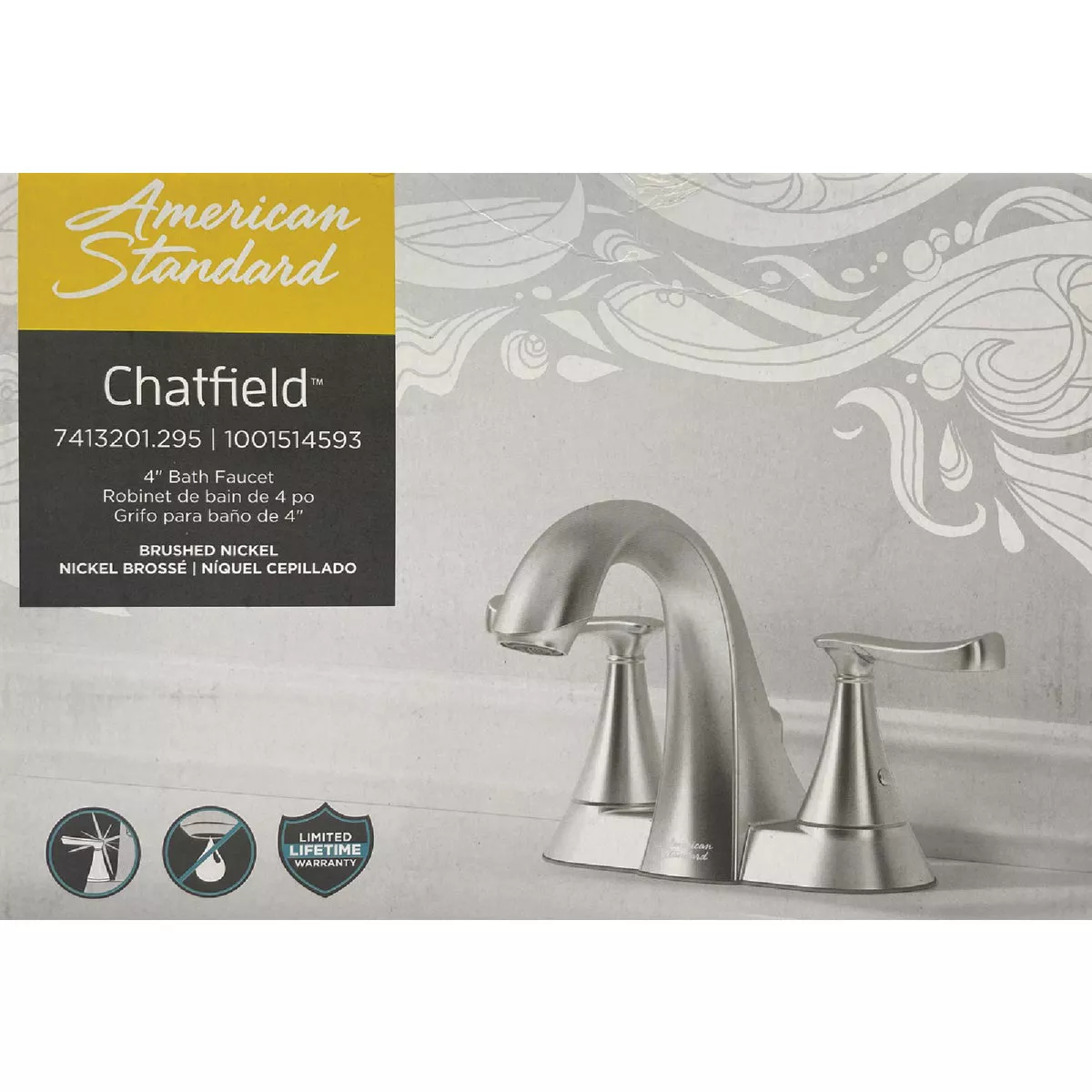 American Standard Chatfield Brushed Nickel 2-Handle Lever 4 In. Centerset Bathroom Faucet with Pop-Up - photo 2