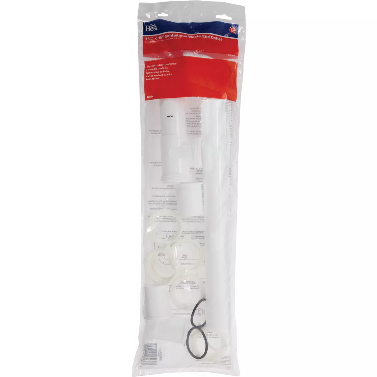 Do it Best 1-1/2 In. x 16 In. White Polypropylene End Outlet Waste - photo 2