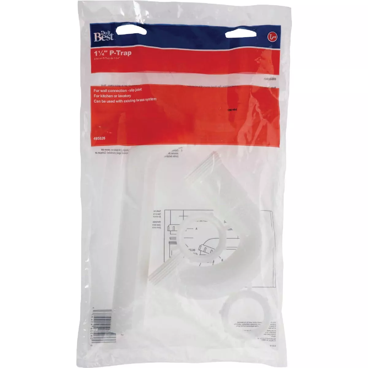 Do it Best 1-1/4 In. White Plastic P-Trap - photo 2