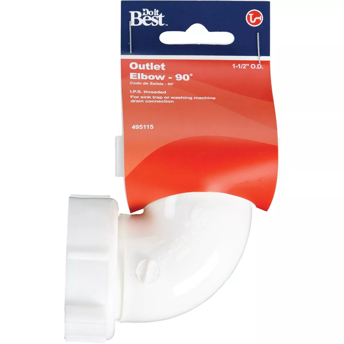 Do it Best 1-1/2 In. White Polypropylene 90 Degree Outlet Elbow - photo 2
