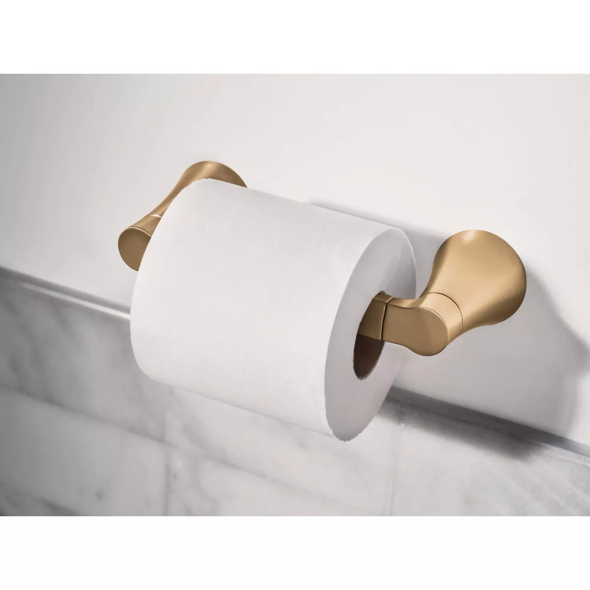 Moen Mikah Wall Mount Pivoting Paper Holder, Bronzed Gold - photo 2