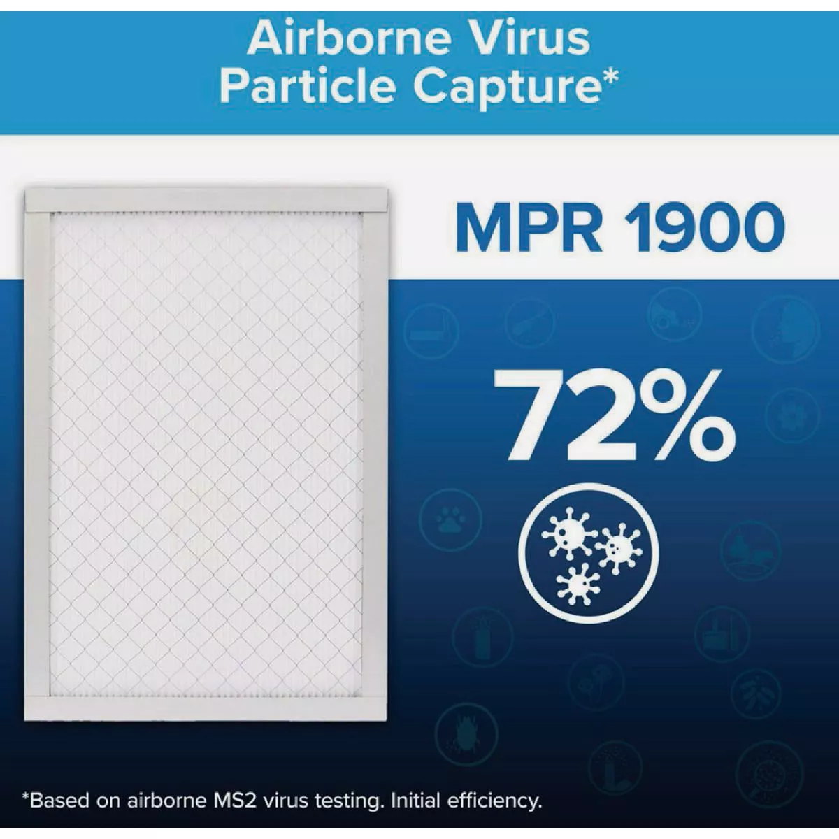 Filtrete 20 In. x 20 In. x 1 In. 1900 MPR Premium Allergen, Bacteria & Virus Furnace Filter, MERV 13 - photo 7