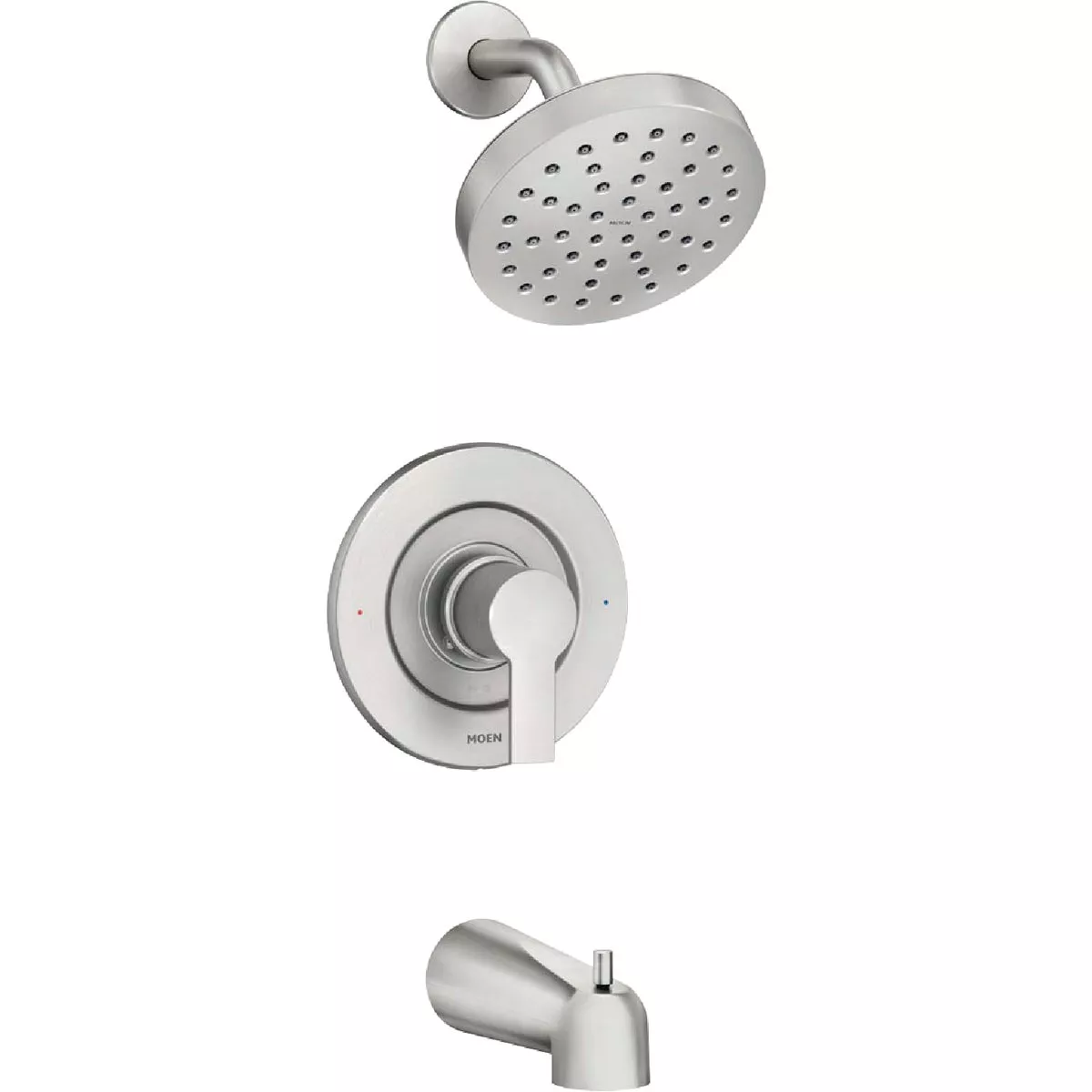 Moen Rinza Posi-Temp 1-Handle Lever Tub & Shower Faucet, Spot Resist Brushed Nickel