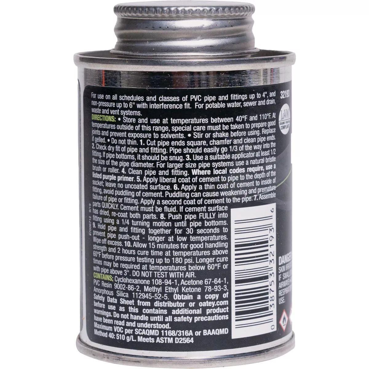 Oatey FUSION 4 Oz. Single-Step Medium Bodied Clear Priming PVC Cement - photo 2