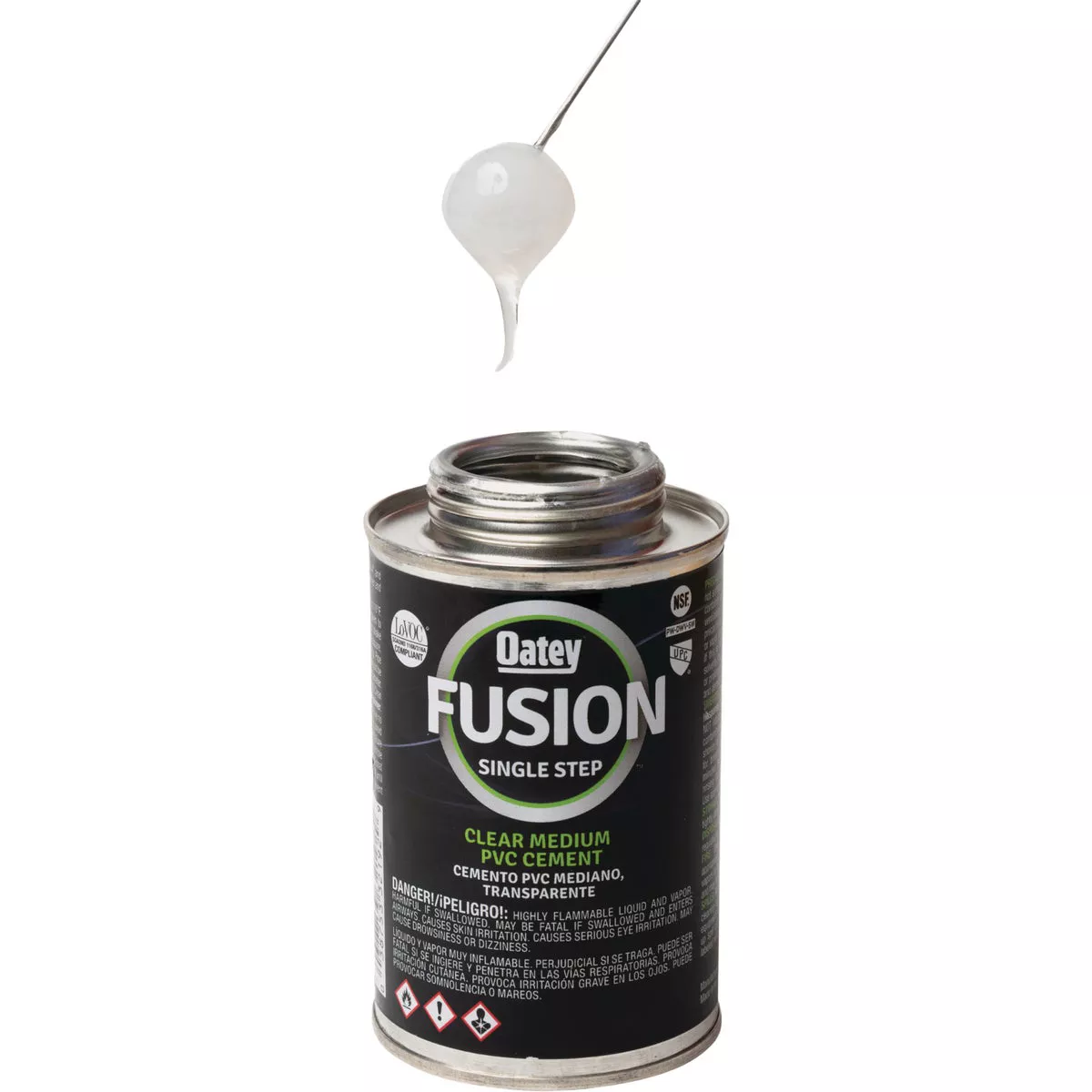 Oatey FUSION 4 Oz. Single-Step Medium Bodied Clear Priming PVC Cement - photo 3