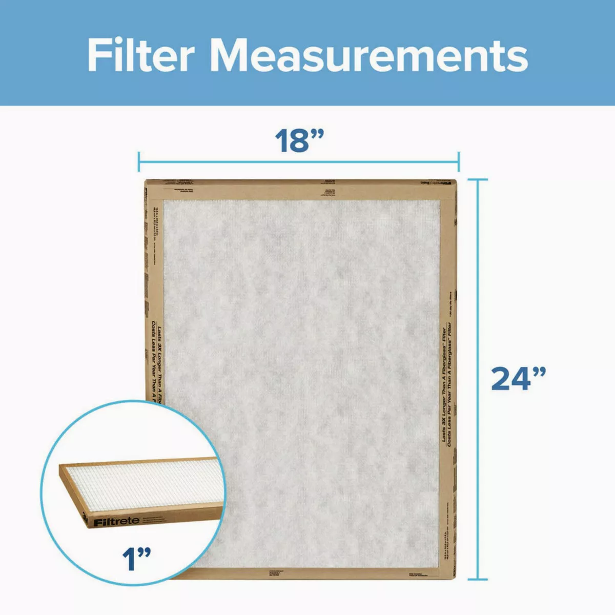 Filtrete 18 In. x 24 In. x 1 In. Basic MPR Flat Panel Furnace Filter, MERV 2 (2-Pack) - photo 2