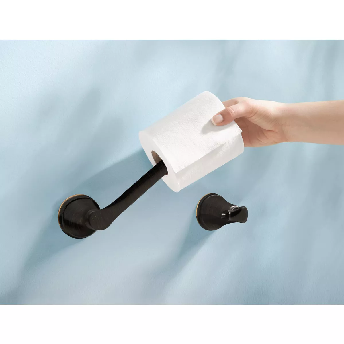 Moen Tiffin Wall Mount Toilet Paper Holder, Mediterranean Bronze - photo 3