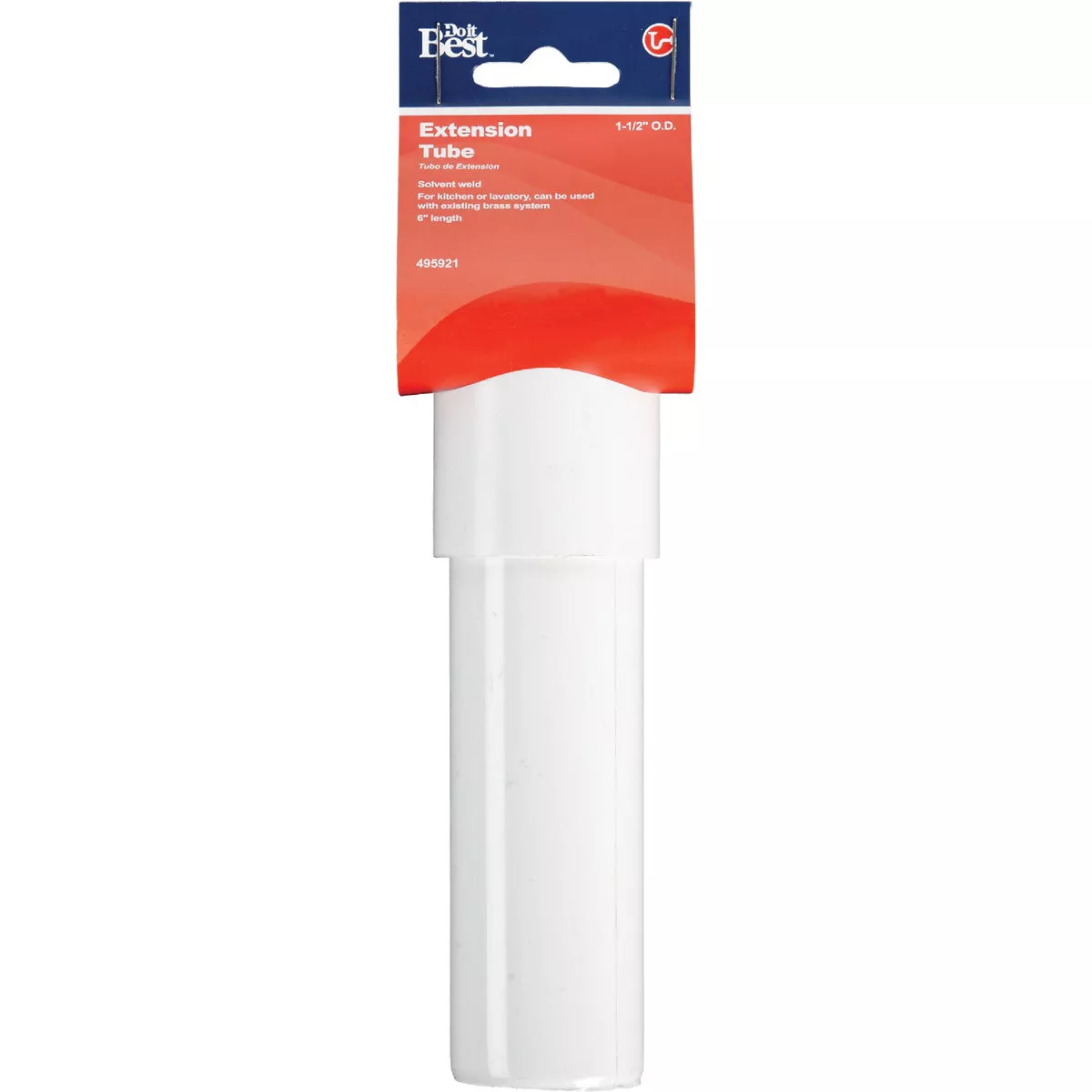 Do it Best 1-1/2 In. x 6 In. White Plastic Extension Tube - photo 2