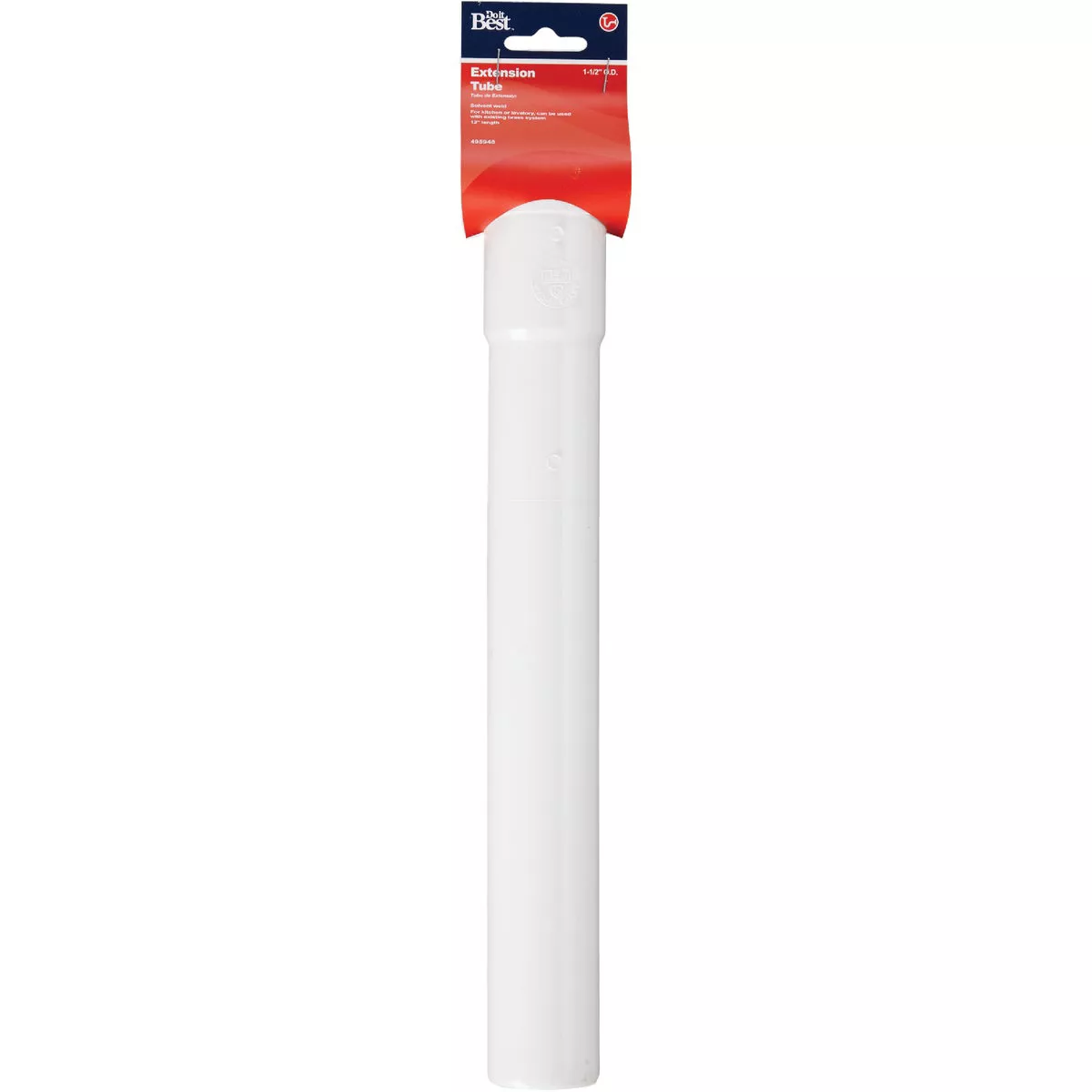 Do it Best 1-1/2 In. x 12 In. White Plastic Extension Tube - photo 2