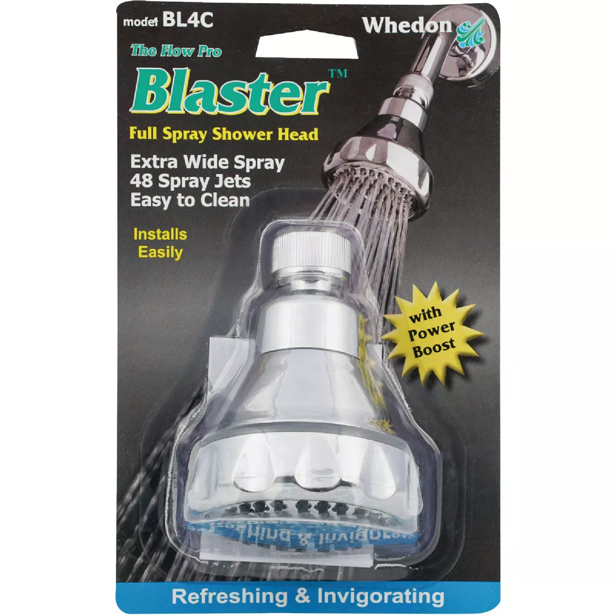 Wheldon Blaster 2.5 GPM 48-Jet Fixed Shower Head, Chrome - photo 2