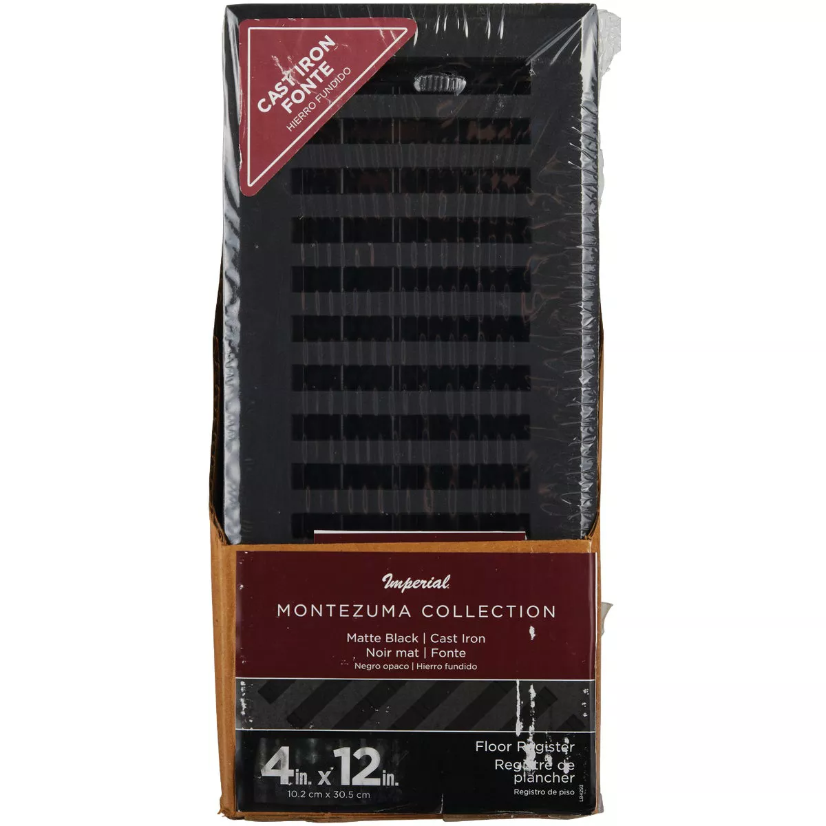 Imperial Montezuma 4 In. x 12 In. Cast Iron Steel Floor Register - photo 3