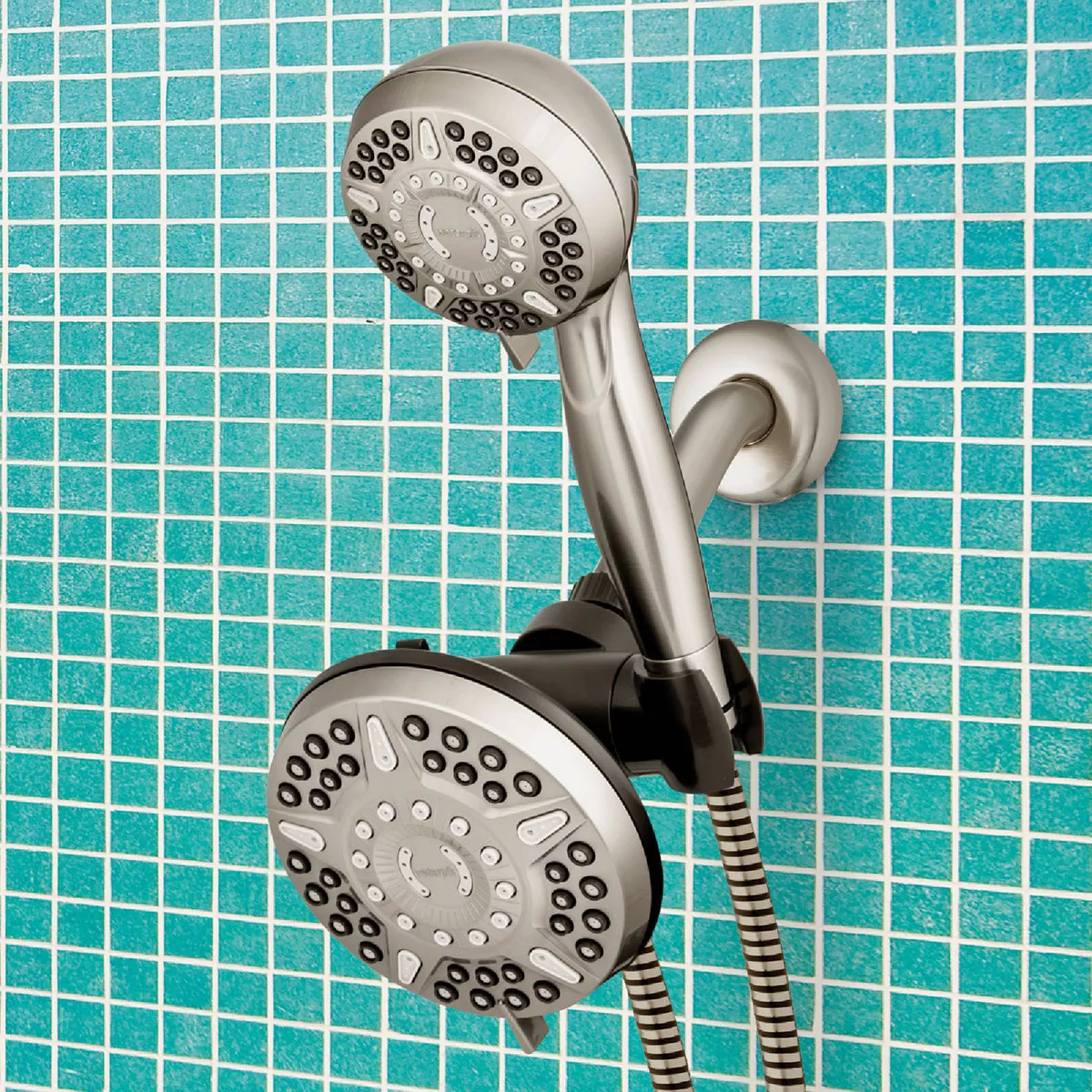 Waterpik PowerPulse Massage Dual Shower System 6+6-Spray 1.8 GPM Combo Handheld Shower & Rainfall Showerhead, Brushed Nickel - photo 6