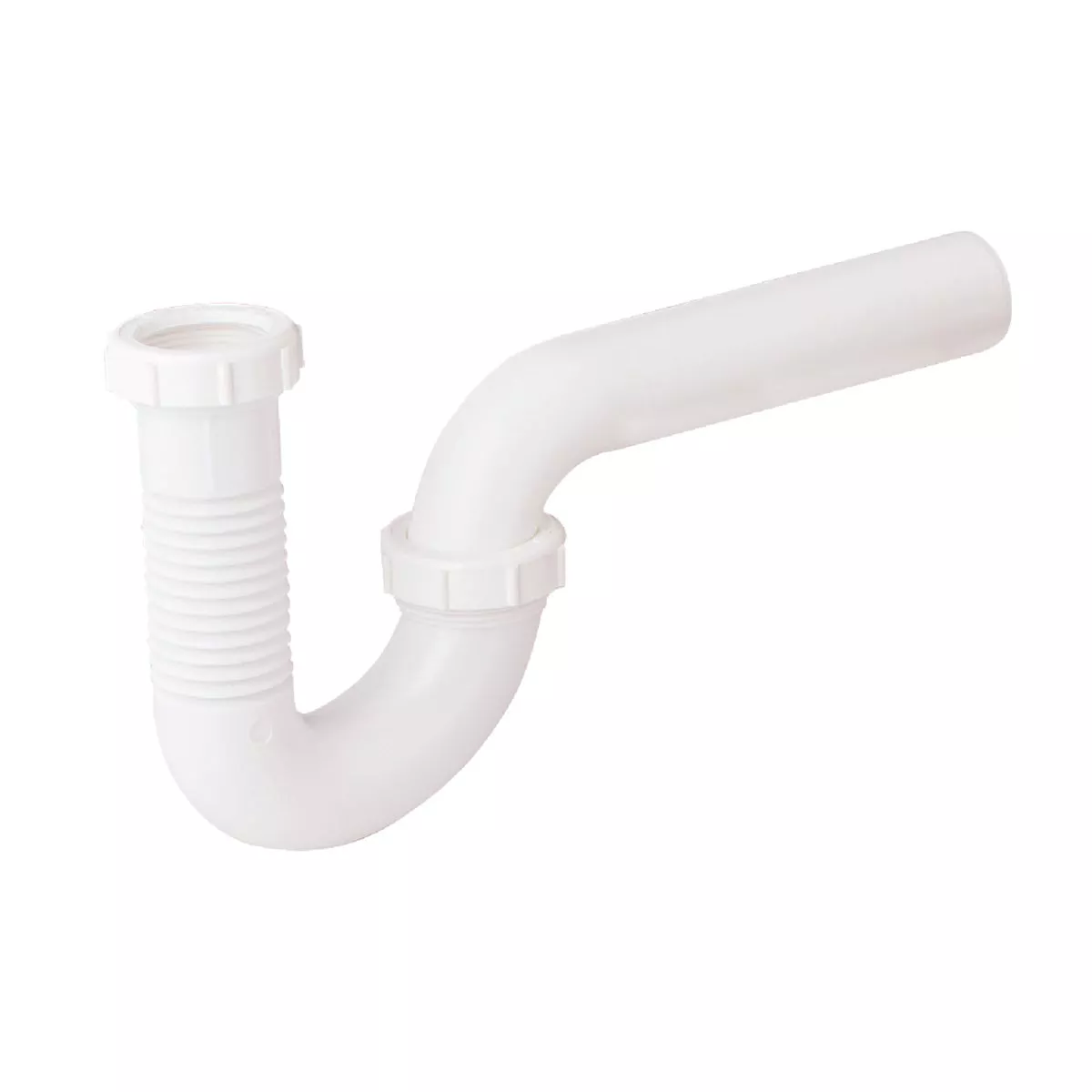 Do it Best 1-1/2 In., 1-1/4 In. White Plastic Flexible P-Trap - photo 3