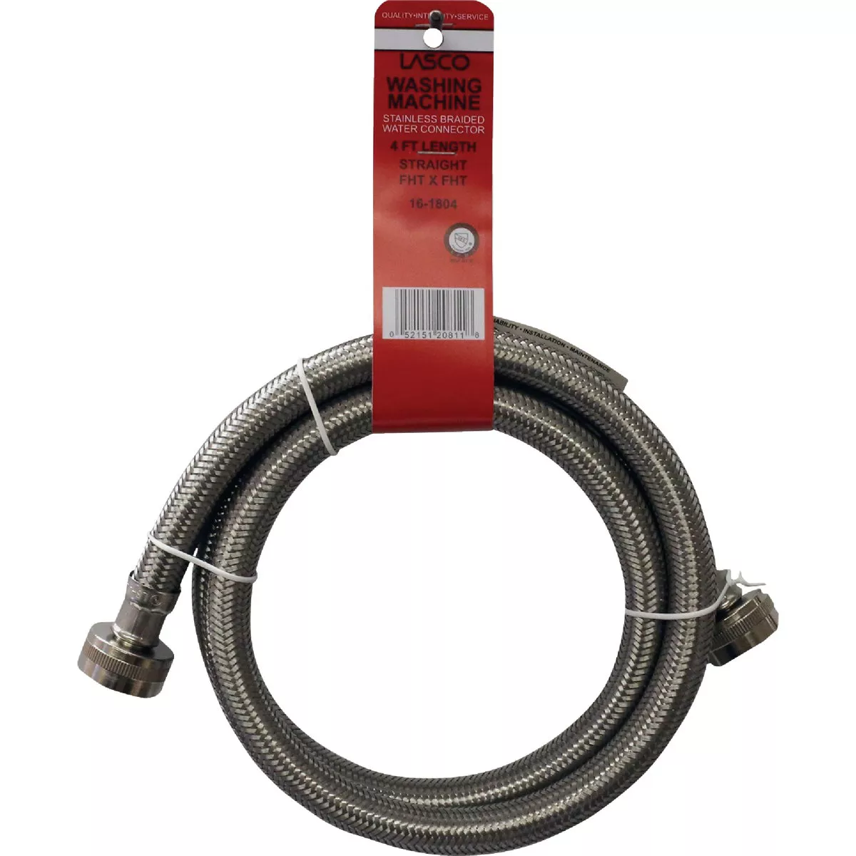 Lasco 3/4 In. x 5 Ft. Stainless Steel Washing Machine Hose - photo 2
