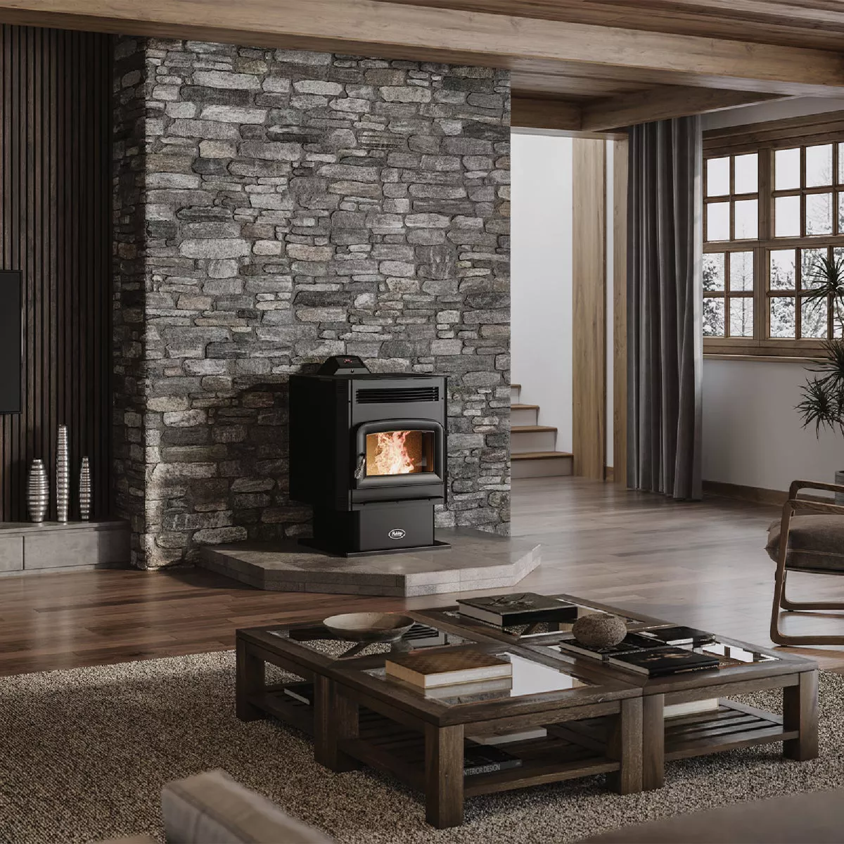 US Stove Ashley 2500 Sq. Ft. Pellet Stove with 90 Lb. Hopper - photo 4